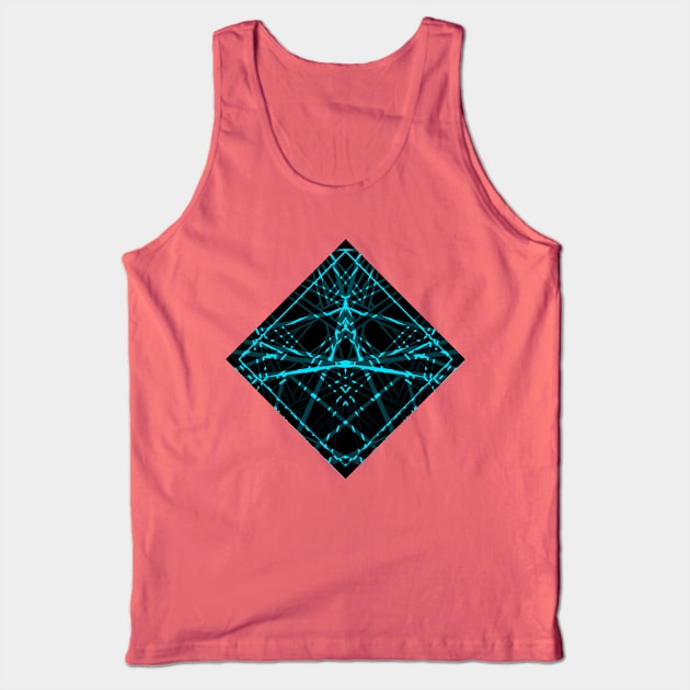 Rhombus with turquoise ornament. #illustration Tank Top by BumbleBambooPrints